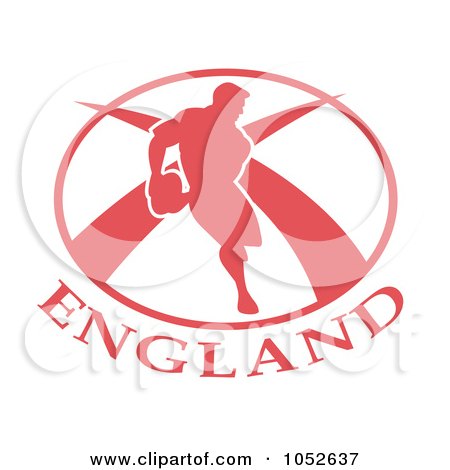 Royalty-Free Vector Clip Art Illustration of England Rugby Football - 3 by patrimonio