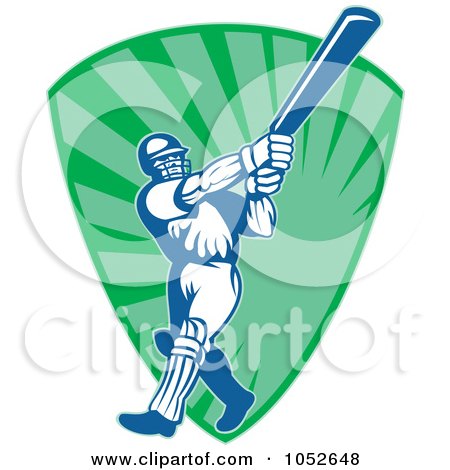 Cricket Batsman Logo - 12 Posters, Art Prints by - Interior Wall Decor ...