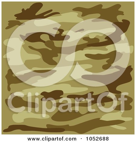 Royalty-Free Vector Clip Art Illustration of a Background Of Brown Camouflage by yayayoyo