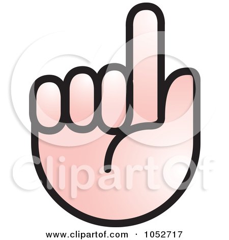 Royalty-Free Vector Clip Art Illustration of a Hand Holding A Finger Up by Lal Perera