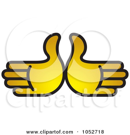 Royalty-Free Vector Clip Art Illustration of Two Gold Hands by Lal Perera