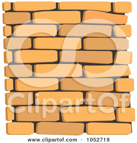 Royalty-Free Vector Clip Art Illustration of a Tan Brick Wall Background by Lal Perera