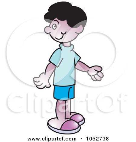 Royalty-Free Vector Clip Art Illustration of a Boy Gesturing by Lal Perera