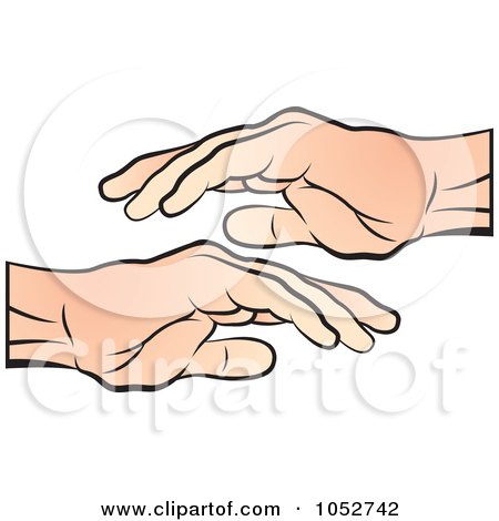 Royalty-Free Vector Clip Art Illustration of a Hand Over Another Hand