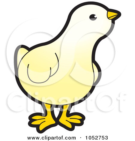 Royalty-Free Vector Clip Art Illustration of a Yellow Chick by Lal Perera