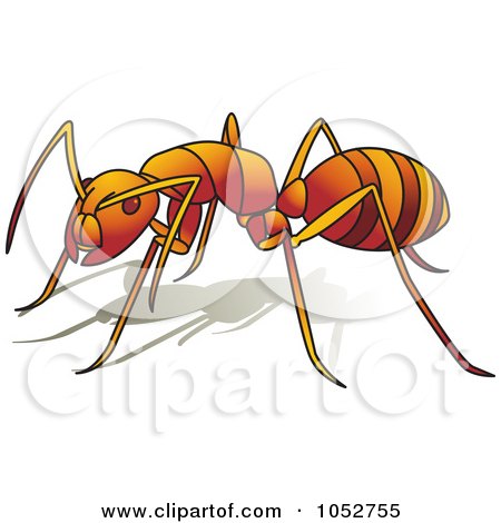 Royalty-Free Vector Clip Art Illustration of a Red Ant by Lal Perera