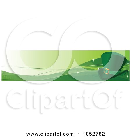 Royalty-Free Vector Clip Art Illustration of a Leprechaun Hat St Patricks Day Banner by Pushkin