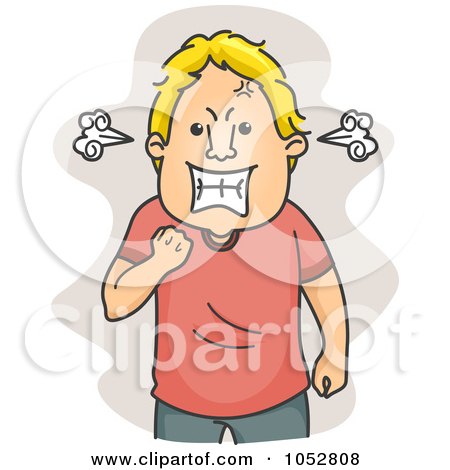 Royalty-Free Vector Clip Art Illustration of a Furious Man by BNP Design Studio