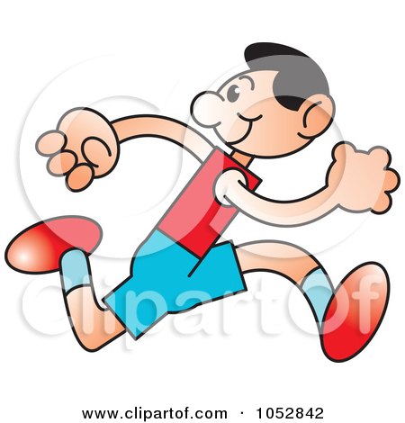 Royalty-Free Vector Clip Art Illustration of a Boy Running by Lal Perera