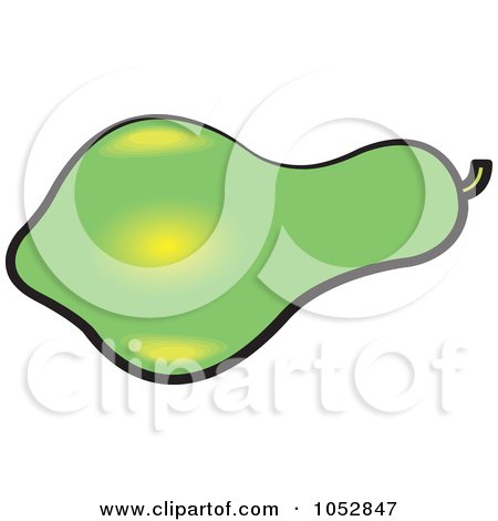 Royalty-Free Vector Clip Art Illustration of a Green Papaya by Lal Perera