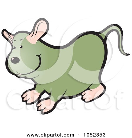 Royalty-Free Vector Clip Art Illustration of a Chubby Mouse - 2 by Lal Perera