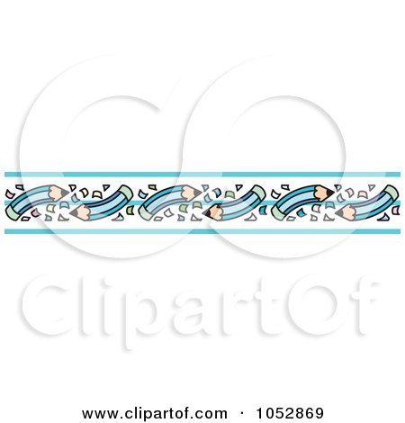 Royalty-Free Vector Clip Art Illustration of a Pencil Border - 4 by Lal Perera