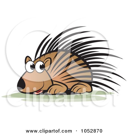 Royalty-Free Vector Clip Art Illustration of a Cute Porcupine by Lal Perera