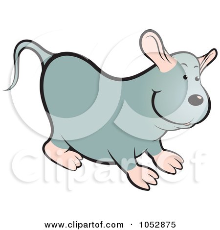 Royalty-Free Vector Clip Art Illustration of a Chubby Mouse - 1 by Lal Perera