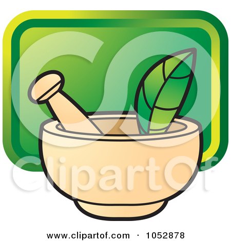 Royalty-Free Vector Clip Art Illustration of a Mortar And Pestle - 3 by Lal Perera