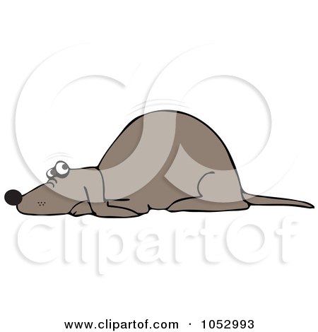 Royalty-Free Vector Clip Art Illustration of a Scared Dog Quivering by djart