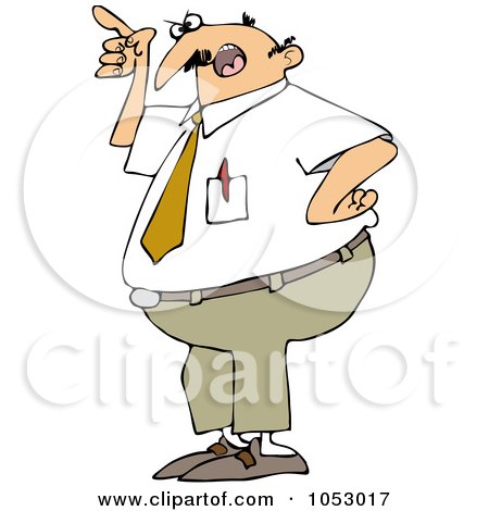 Royalty-Free Vector Clip Art Illustration of an Angry Businessman Pointing by djart