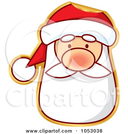 Royalty-Free Vector Clip Art Illustration of a Peeling Santa Sticker by Any Vector