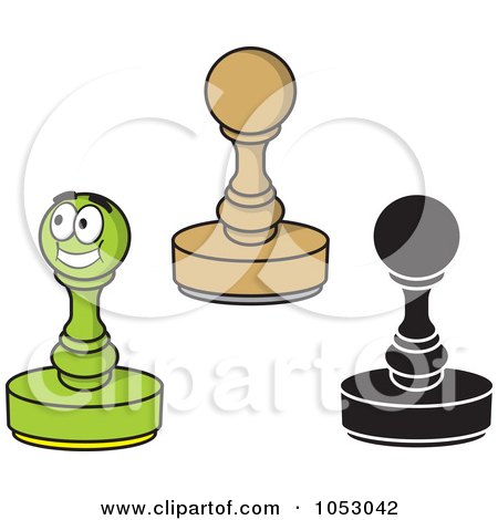 Royalty-Free Vector Clip Art Illustration of a Digital Collage Of Round Rubber Stamps by Any Vector