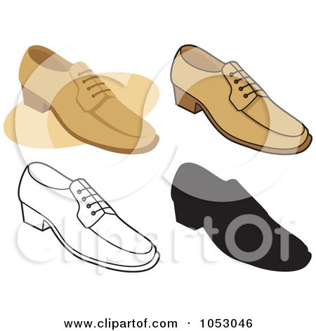 Royalty-Free (RF) Clipart of Mens Shoes, Illustrations, Vector Graphics #1