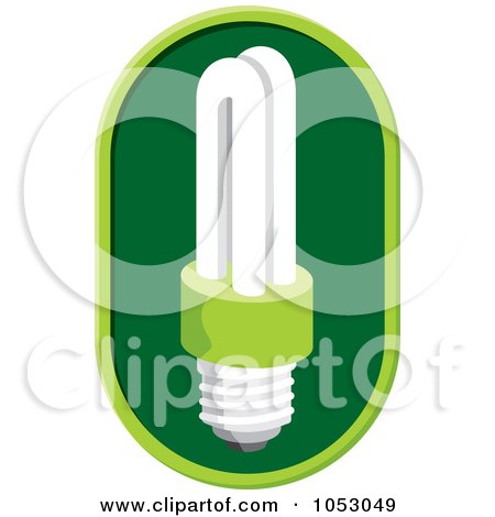 Royalty-Free Vector Clip Art Illustration of a Fluorescent Light Bulb - 1 by Any Vector