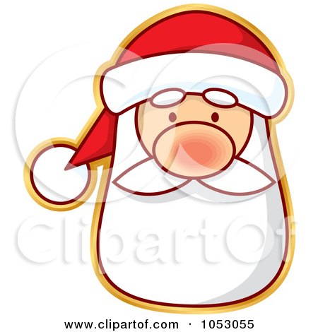 Royalty-Free Vector Clip Art Illustration of a Santa Sticker by Any Vector