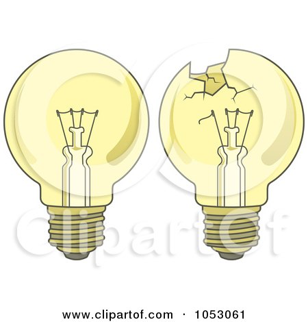 Royalty-Free Vector Clip Art Illustration of a Digital Collage Of Yellow Light Bulbs by Any Vector
