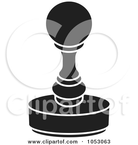 Royalty-Free Vector Clip Art Illustration of a Round Black And White Stamp by Any Vector