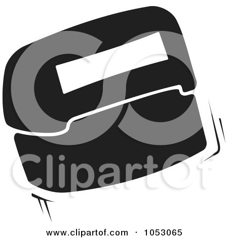Royalty-Free Vector Clip Art Illustration of a Black And White Flip Rubber Stamp by Any Vector