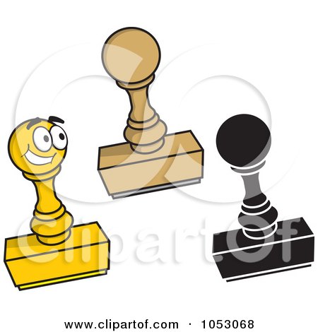 Royalty-Free Vector Clip Art Illustration of a Digital Collage Of Rectangular Rubber Stamps by Any Vector