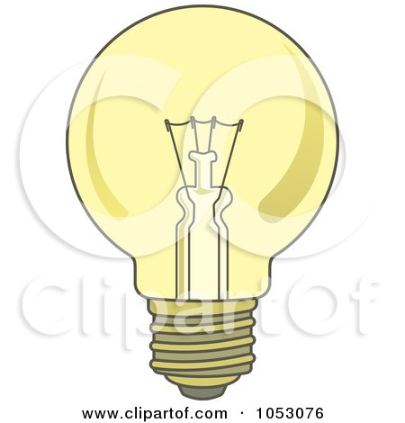 Royalty-Free Vector Clip Art Illustration of a Yellow Light Bulb by Any Vector
