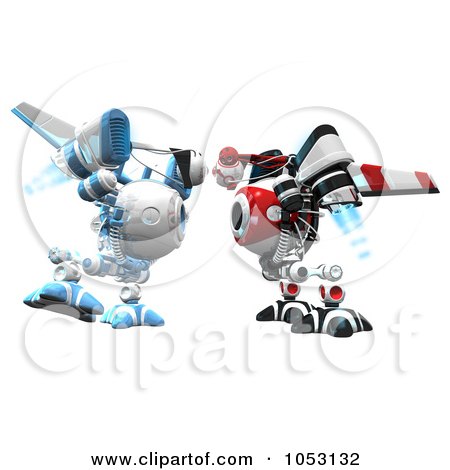 Royalty-Free 3d Clip Art Illustration of 3d Web Crawler Robot Cams by Leo Blanchette