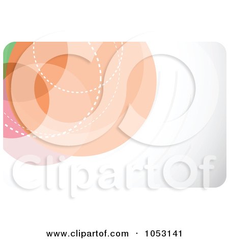 Royalty-Free Vector Clip Art Illustration of an Orange Circle Gift Card Or Background Design by KJ Pargeter