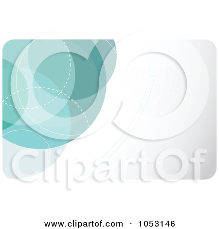 Royalty-Free Vector Clip Art Illustration of a Blue And Green Circle Gift Card Or Background Design by KJ Pargeter