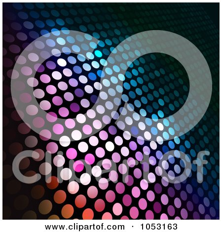 Royalty-Free Vector Clip Art Illustration of a Colorful Halftone Dot Background by KJ Pargeter