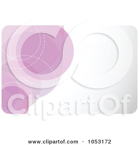 Royalty-Free Vector Clip Art Illustration of a Purple Circle Gift Card Or Background Design by KJ Pargeter
