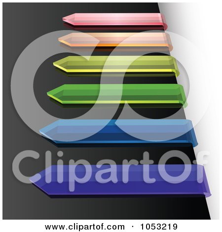 Royalty-Free 3d Vector Clip Art Illustration of 3d glass tags by dero