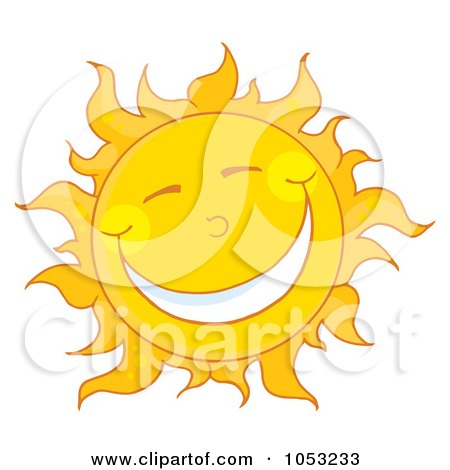 Royalty-Free Vector Clip Art Illustration of a Sun Smiling by Hit Toon