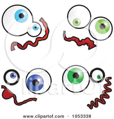 Royalty-Free Vector Clip Art Illustration of a Digital Collage Of Funny Cartoon Faces - 3 by Prawny