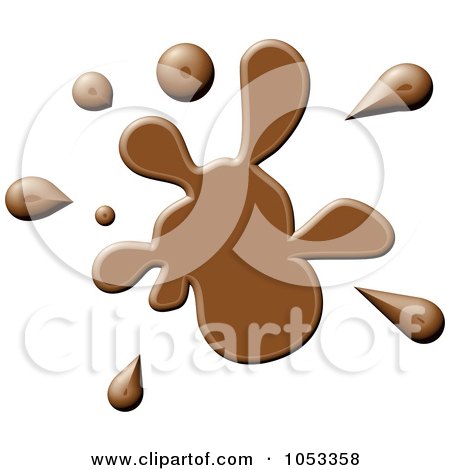 Royalty-Free Clip Art Illustration of a Brown Paint Splatter by Prawny