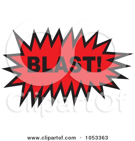 Royalty-Free Vector Clip Art Illustration of a Blast Comic Burst - 2 by Prawny