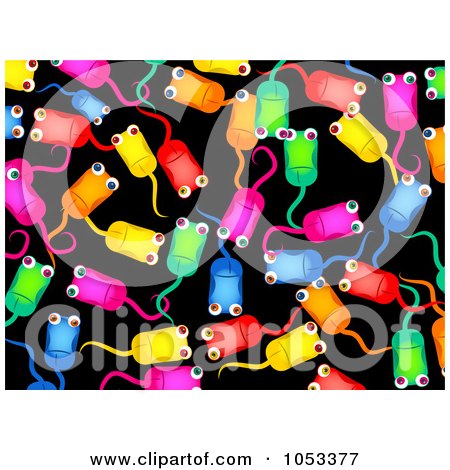 Royalty-Free Clip Art Illustration of a Background Pattern Of Computer Mice by Prawny