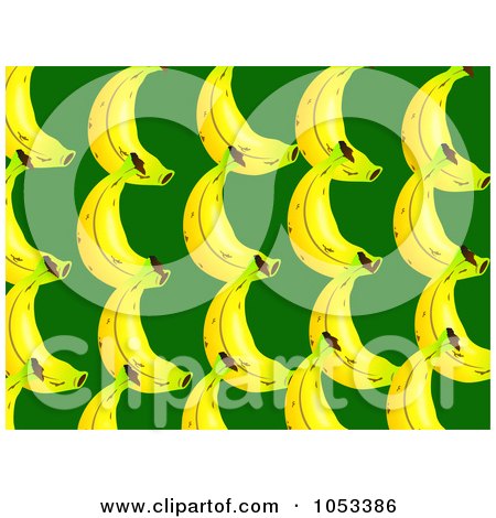 Royalty-Free Clip Art Illustration of a Background Pattern Of Bananas - 1 by Prawny