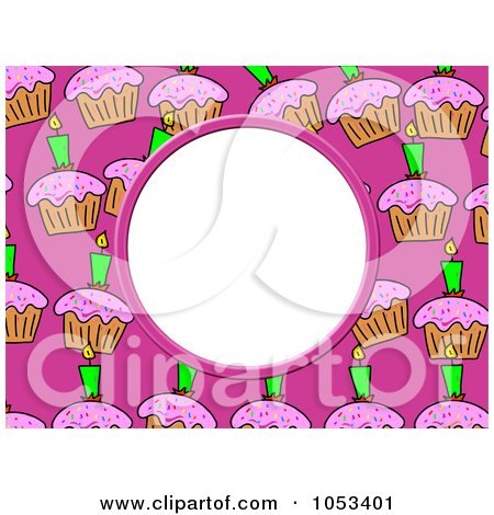 Royalty-Free Clip Art Illustration of a Cupcake Frame With White Space by Prawny