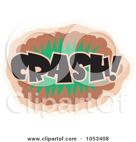 Royalty-Free Vector Clip Art Illustration of a Crash Comic Burst - 1 by Prawny