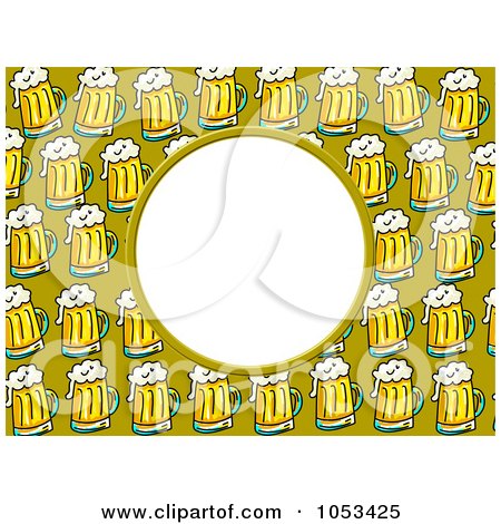 Royalty-Free Clip Art Illustration of a Beer Frame With White Space by Prawny
