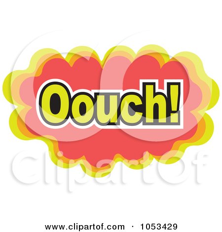 Royalty-Free Vector Clip Art Illustration of an Ouch Comic Burst - 1 by Prawny