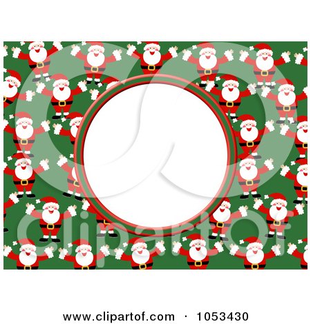 Royalty-Free Clip Art Illustration of a Santa Frame With White Space by Prawny