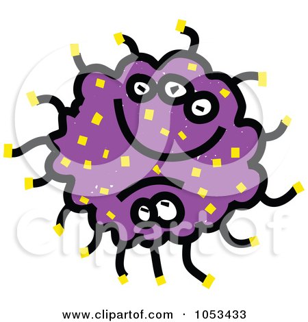 Royalty-Free Vector Clip Art Illustration of a Cartoon Germ - 1 by Prawny