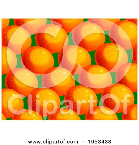 Royalty-Free Clip Art Illustration of a Background Pattern Of Oranges - 2 by Prawny